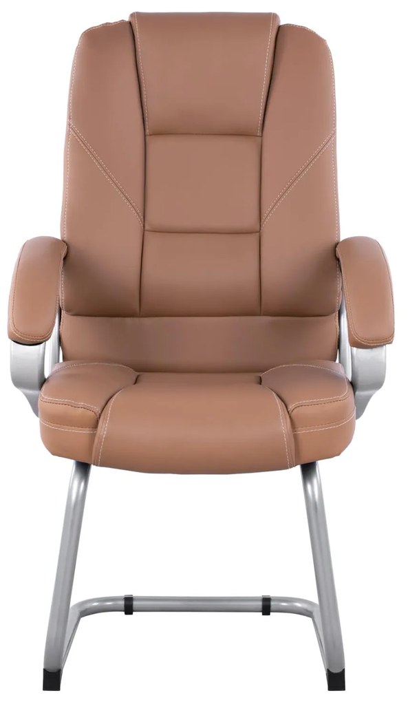 Καρέκλα επισκέπτη Dhara με PU camel 63x67x112Υ εκ.
