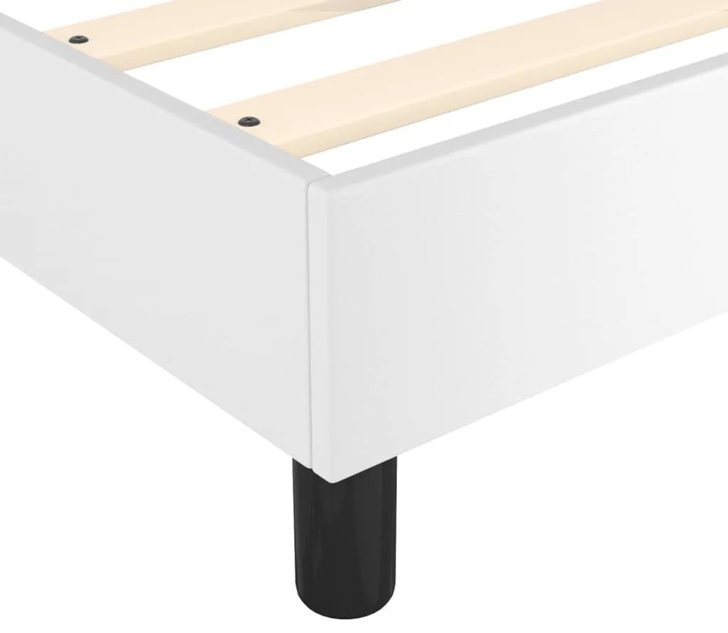 vidaXL Πλαίσιο Κρεβατιού Λευκό 140x200 εκ. από Συνθετικό Δέρμα