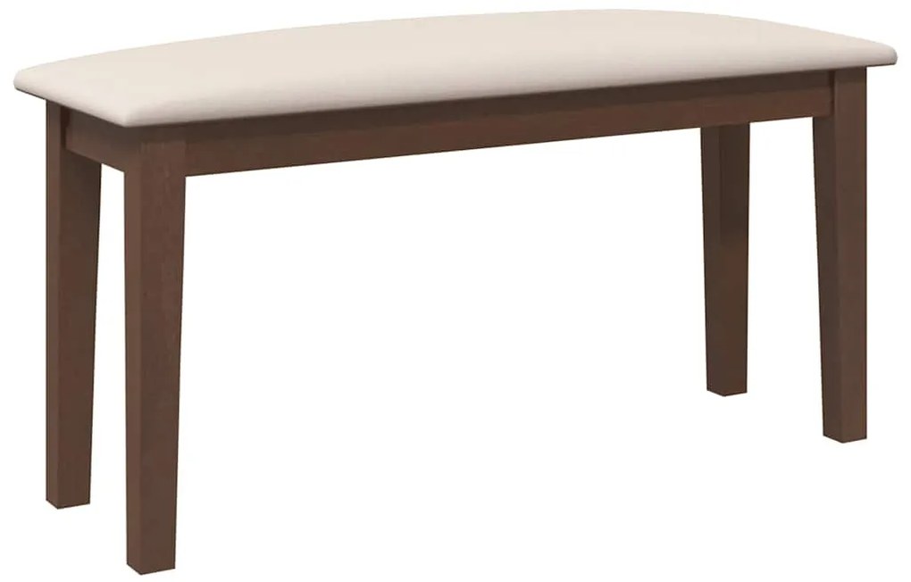 Πάγκος vidaXL 90 cm Καφέ μασίφ ξύλο καουτσούκ