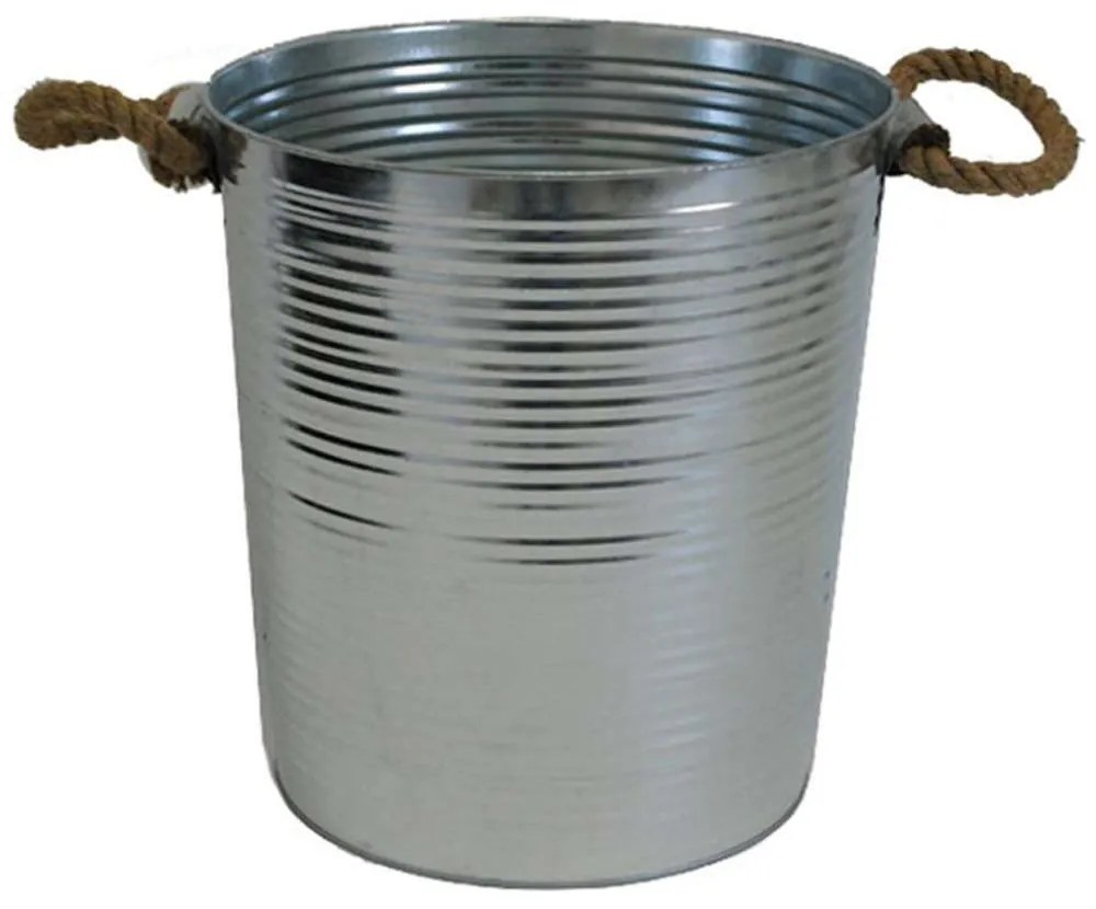 Κουβάς Ριγέ 00.05.5977 Με Σχοινί 43,5x41,5cm Inox Metal