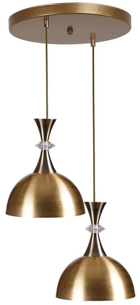 Φωτιστικό Οροφής 534LUN3869 Φ25x70cm 2xE27 40W Gold Opviq