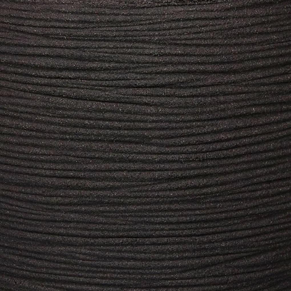 Capi Γλάστρα Nature Rib Τετράγωνη Μαύρη 30 x 30 εκ. KBLR902 - Μαύρο