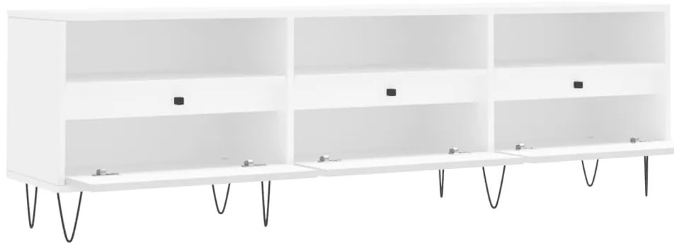 vidaXL Έπιπλο Τηλεόρασης Λευκό 150x30x44,5 εκ. Επεξεργασμένο Ξύλο