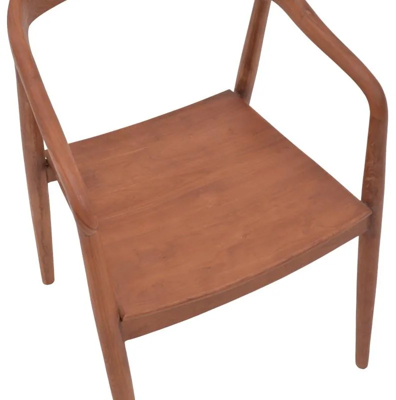 Καρέκλα - Πολυθρόνα Zonge σκελετός teak ξύλο σε καρυδί 54x57x76 εκ. 54x57x76 εκ.
