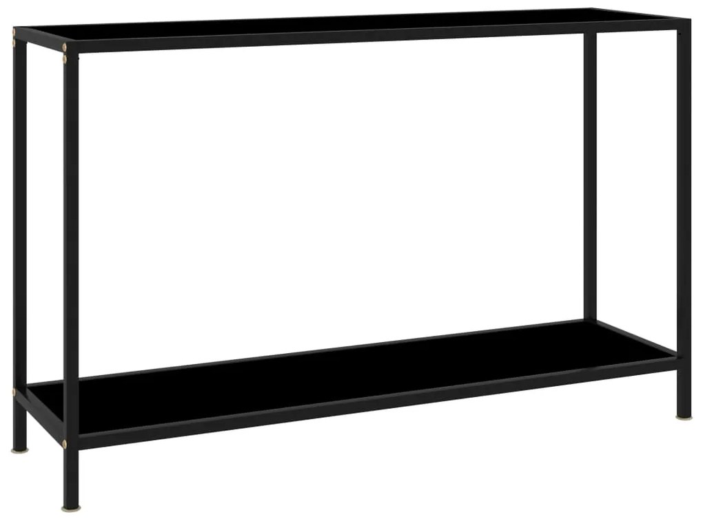 vidaXL Τραπέζι Κονσόλα Μαύρο 120 x 35 x 75 εκ. από Ψημένο Γυαλί