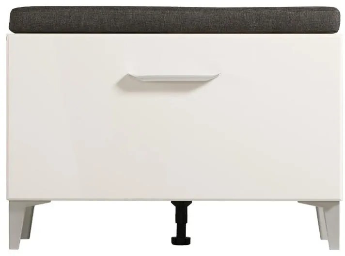 Έπιπλο Χολ Como KOM Λευκό - Λευκή Λάκα 74,5x35x53 εκ. 74.5x35x53 εκ.