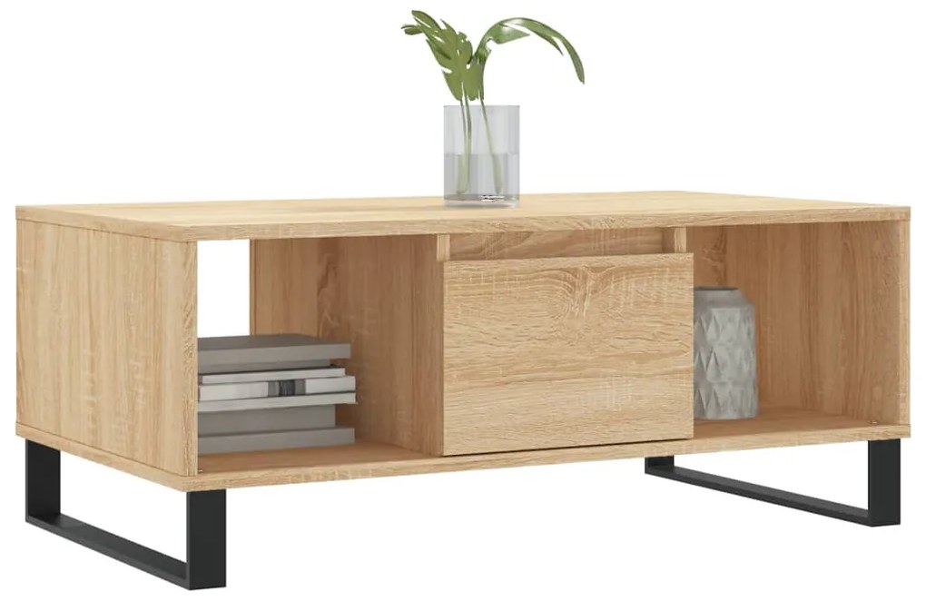 vidaXL Τραπεζάκι Σαλονιού Sonoma Δρυς 90x50x36,5 εκ. Επεξεργασμ. Ξύλο