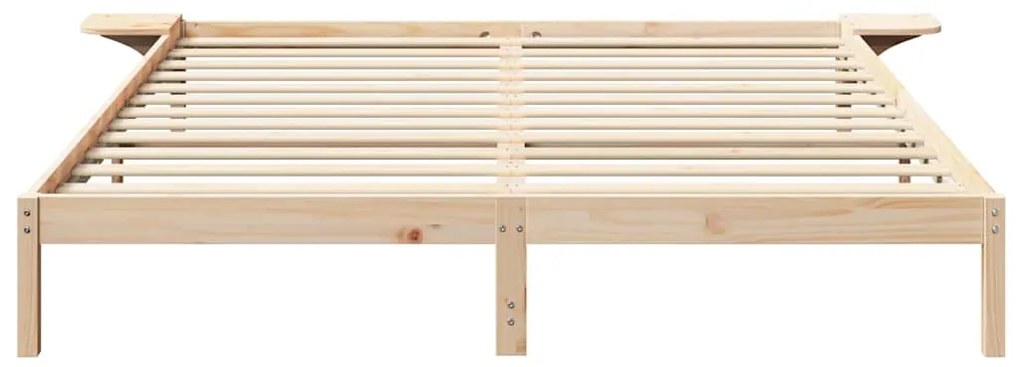 vidaXL Πλαίσιο κρεβατιού με κομοδίνα Καφέ 200 x 200 cm Καφέ