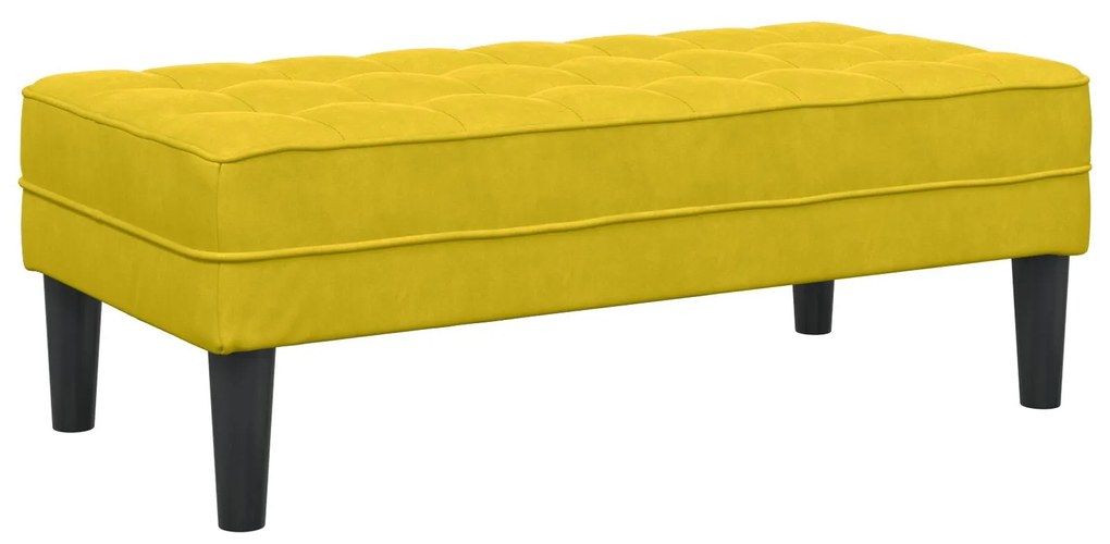 vidaXL Πάγκος Κίτρινος 113x57x39 εκ. Βελούδο