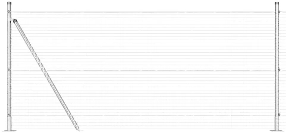 vidaXL Στύλος Περιφράξεων Ασημί 10 x 1 μ (25 x 25 mm πλέγμα) Ατσάλι