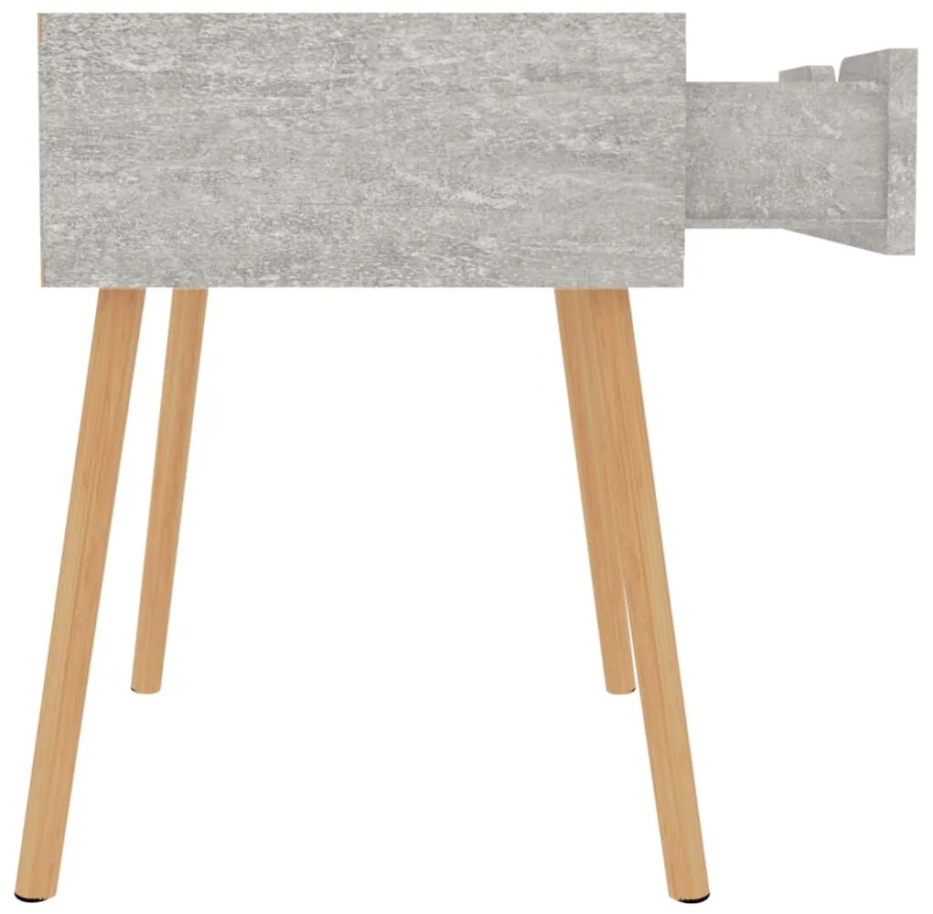 vidaXL Κομοδίνα 2 τεμ. Γκρι Σκυροδέματος 40x40x56 εκ. από Επεξ. Ξύλο