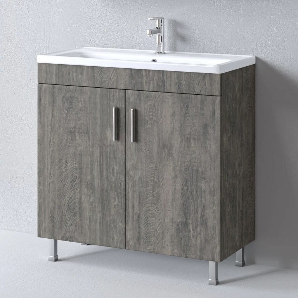 Σετ Έπιπλο Μπάνιου Skopelos Berlin 80 9SSK080BE0W Πάγκος 78x36x83