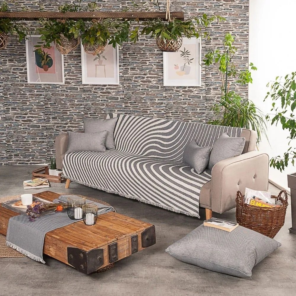 Ριχτάρι Donatella 04 Grey Teoran Πολυθρόνα 180x150cm Βαμβάκι-Πολυέστερ