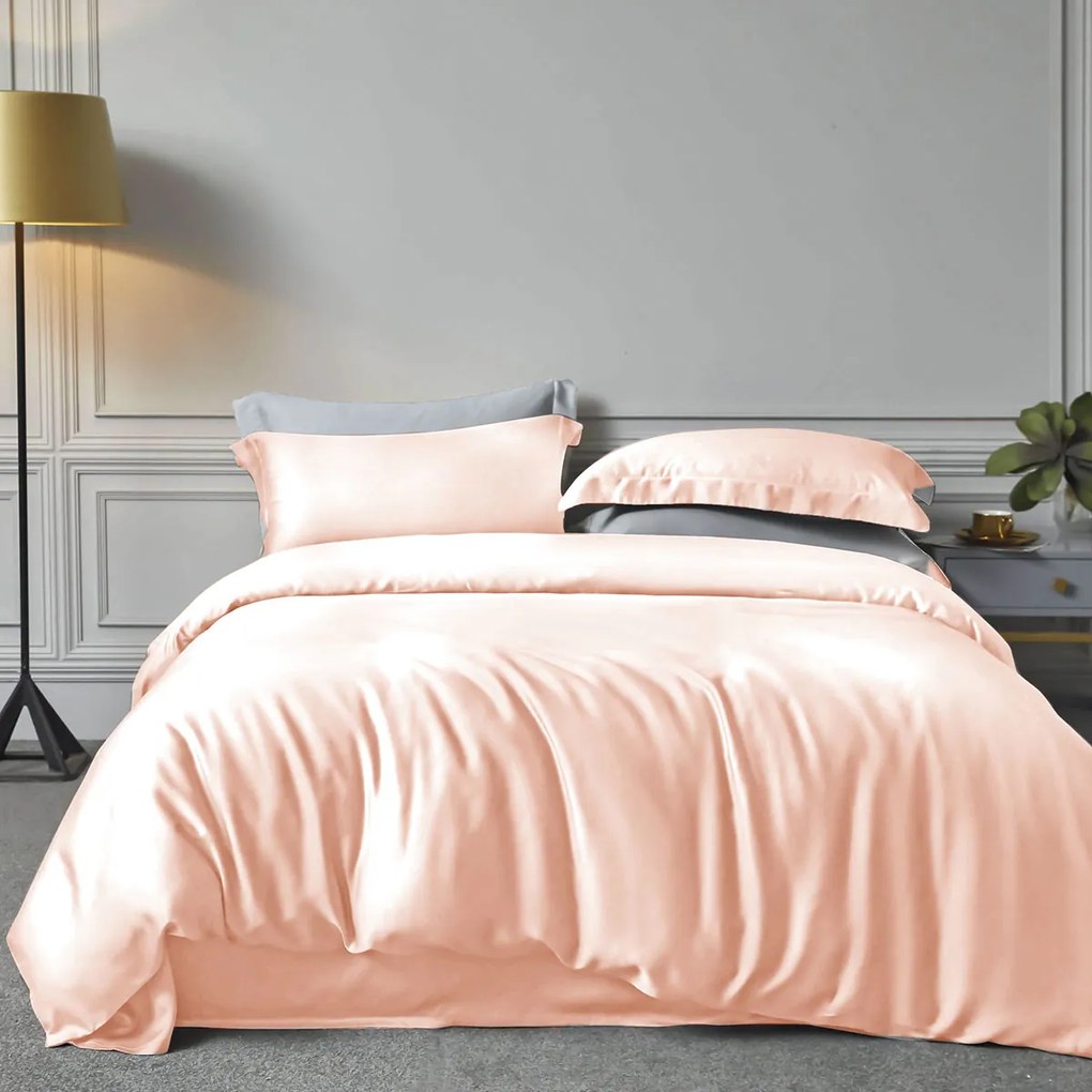 Σεντόνια King Size (Σετ) Rythmos Bamboo Salmon