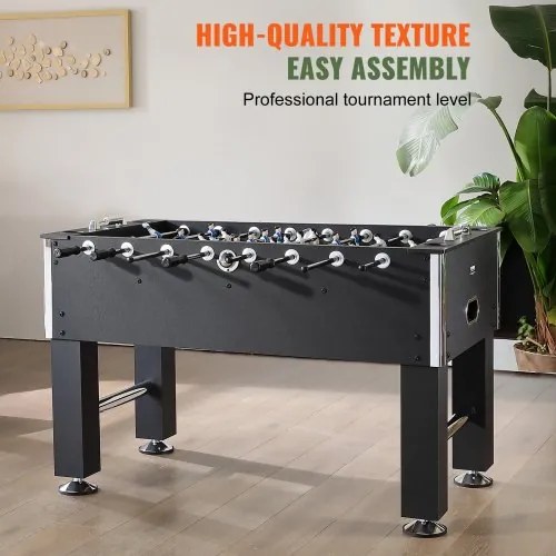 VEVOR Foosball Table, 55 inch Standard Size Foosball Table, Indoor Full Size Foosball Table for Home, Family, and Game Room, Soccer with Foosball Table Set, Includes 4 Balls and 4 Cup Holders