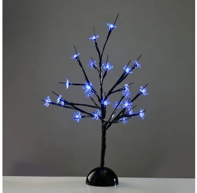 Διακοσμητικό Επιτραπέζιο 25xLED 1,12W 3xAA IP20 Aca-XCHERRYLEDBL45-Μπλε XCHERRYLEDBL45