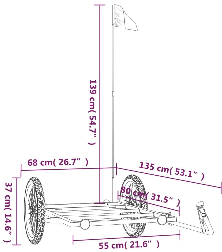 ΤΡΕΙΛΕΡ ΠΟΔΗΛΑΤΟΥ ΜΑΥΡΟ 135 X 68 X 37 ΕΚ. ΑΠΟ ΣΙΔΕΡΟ 94206