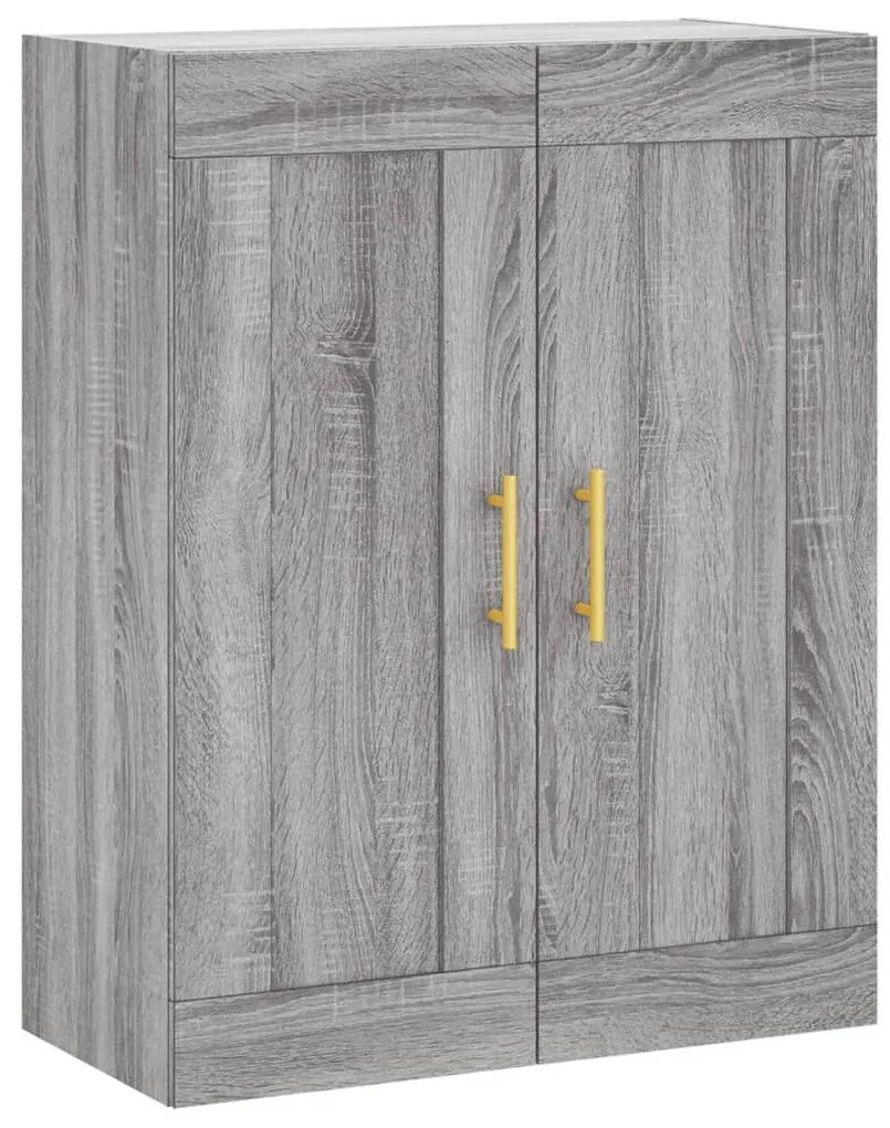 vidaXL Ντουλάπι Γκρι Sonoma 69,5 x 34 x 180 εκ. Επεξεργασμένο Ξύλο