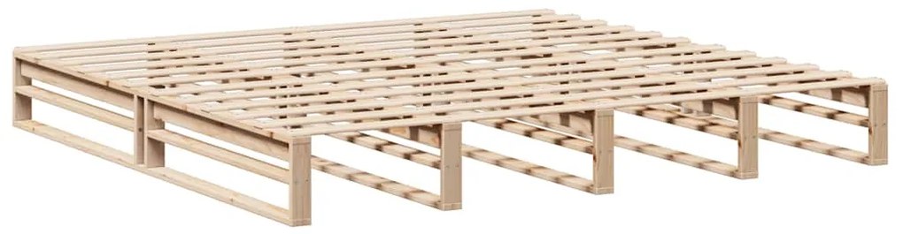vidaXL Σκελετός Κρεβατιού Χωρίς Στρώμα 200x200 εκ Μασίφ Ξύλο Πεύκου