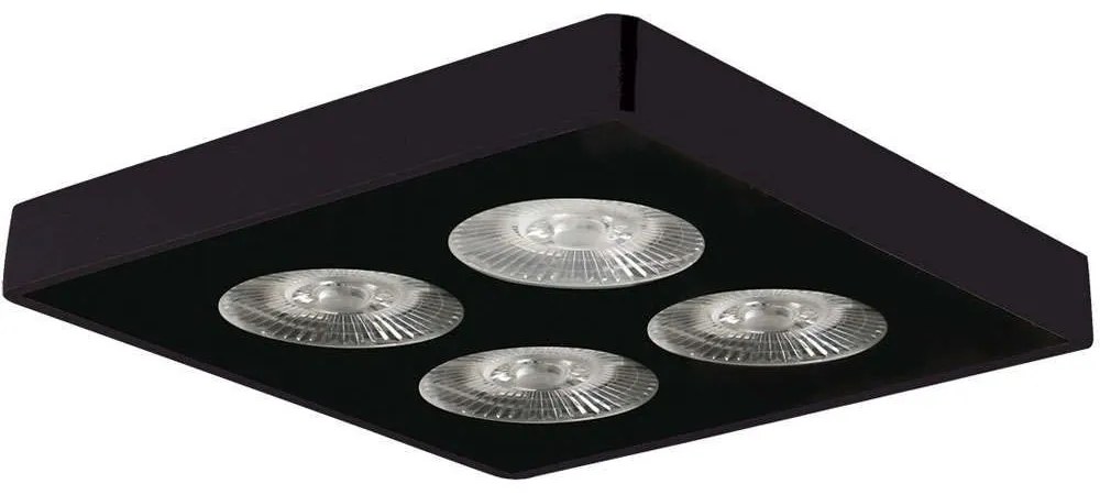 Πλαφονιέρα οροφής VK/04170CE/B/W 14,15x14,15cm Led 1080Lm 12W 3000K Black VKLed