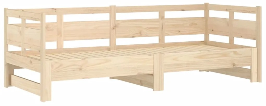 vidaXL Καναπές Κρεβάτι Συρόμενος 2x(90x200) εκ. από Μασίφ Ξύλο Πεύκου