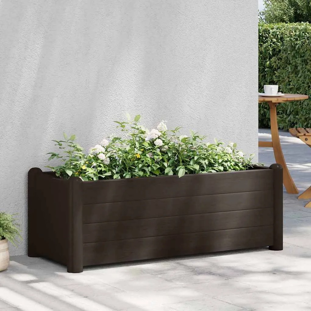 vidaXL Ζαρντινιέρα Υπερυψωμένη Μόκα 100 x 43 x 35 εκ. Πολυπροπυλένιο