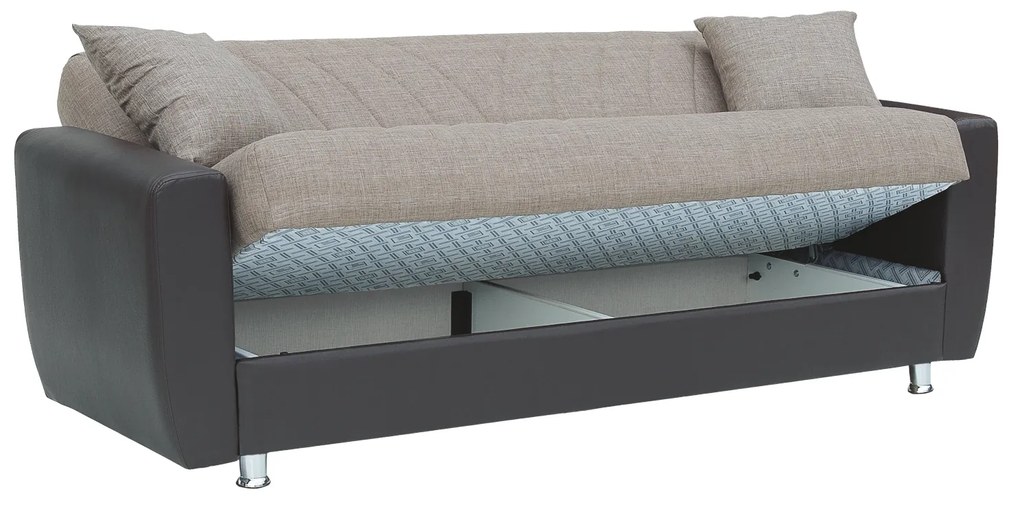 Καναπές Κρεβάτι Τριθέσιος ArteLibre JUAN Καφέ/Μπεζ 210x84x86cm