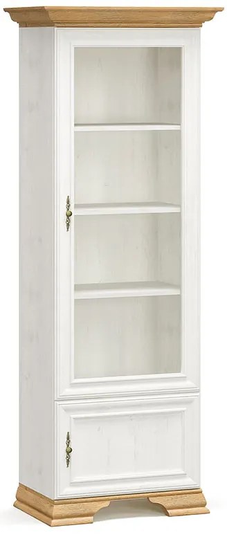 Βιτρίνα Jaden pakoworld golden oak-λευκό antique 70,5x43x197,5εκ