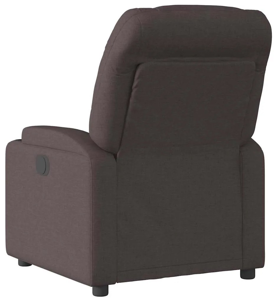 vidaXL Πολυθρόνα Ανακλινόμενη Ηλεκτρική Σκούρο Καφέ Υφασμάτινη