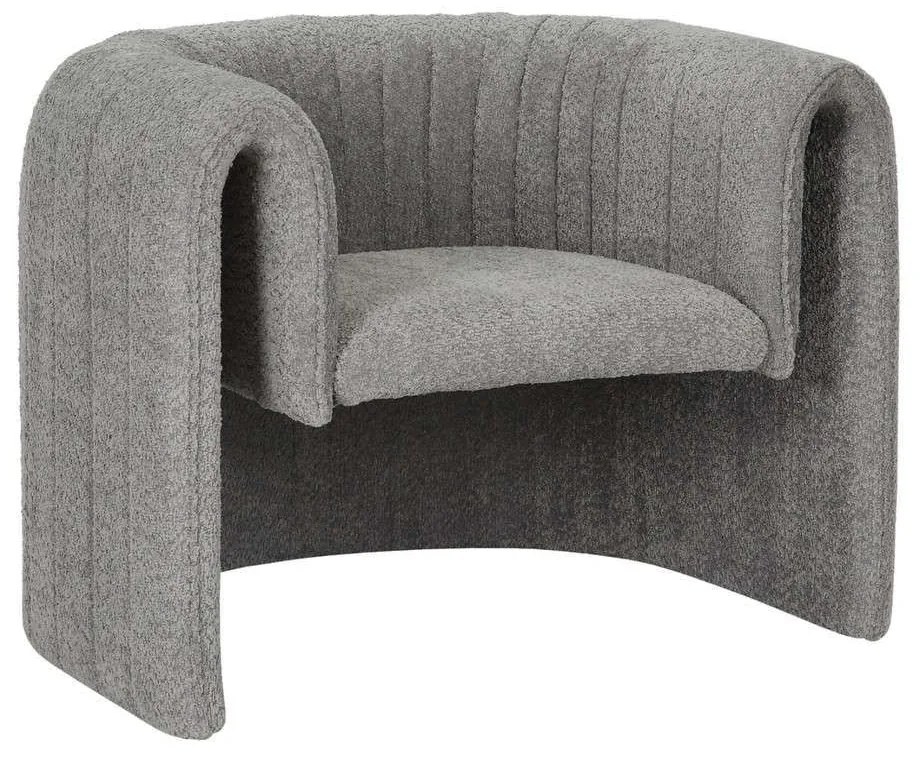 Πολυθρόνα Riker HM9682.01 92x74x69cm Μεταλλικός Σκελετός Με Ύφασμα Grey Metal, Fabric