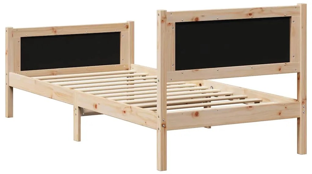 vidaXL Σκελετός Κρεβατιού με κεφαλάρι Μαύρο 90 x 200 cm ύφασμα