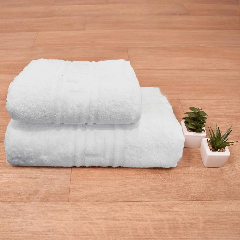 Πετσέτα Σώματος Λευκή (70x140) Hotel Μαίανδρος 500gr/m2