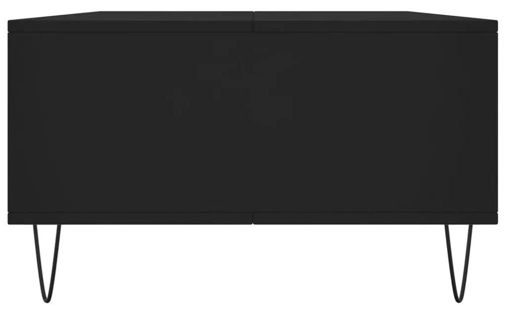 Τραπεζάκι Σαλονιού Μαύρο 104x60x35 εκ. από Επεξεργασμένο Ξύλο - Μαύρο