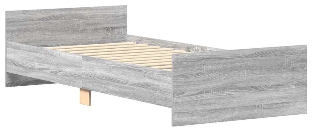 vidaXL Πλαίσιο Κρεβατιού Γκρι Sonoma 90x200 εκ. Επεξεργασμένο Ξύλο