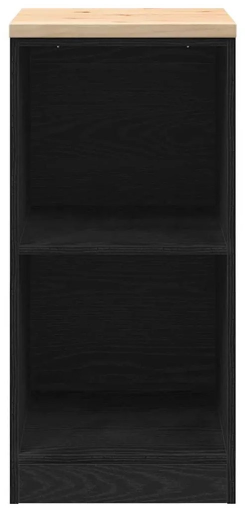 vidaXL ντουλάπι αποθήκευσης γκαράζ μαύρο 40x51x85 εκ μασίφ ξύλο πεύκο