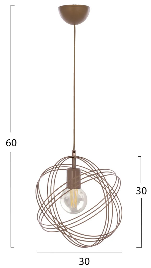 ΦΩΤΙΣΤΙΚΟ ΟΡΟΦΗΣ ΜΕΤΑΛΛΙΚΟ ΧΡΥΣΟ HM7505.02 30x60 εκ.