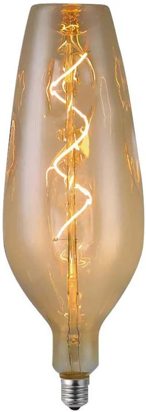 V-TAC Λάμπα LED E27 B125 Spiral Filament 4W 230V 250lm 300° IP20 Ζεστό Λευκό Amber Γυαλί 23171