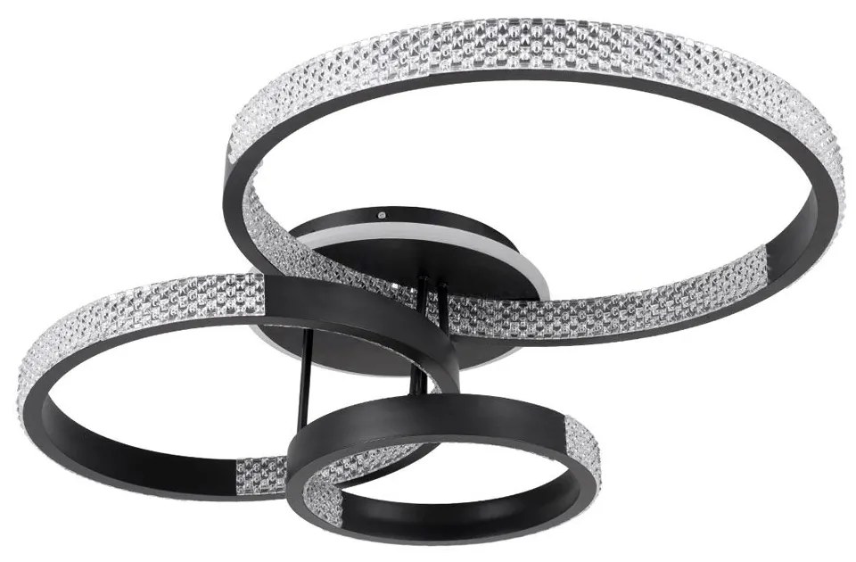 Φωτιστικό Οροφής Diamond 61114 Led 100W Φ30x40x50cm Black GloboStar