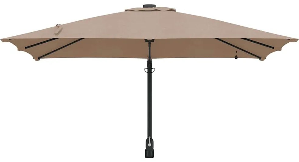 vidaXL Ομπρέλα Κήπου Taupe 248.5 x 247.5 x 160 εκ. ύφασμα