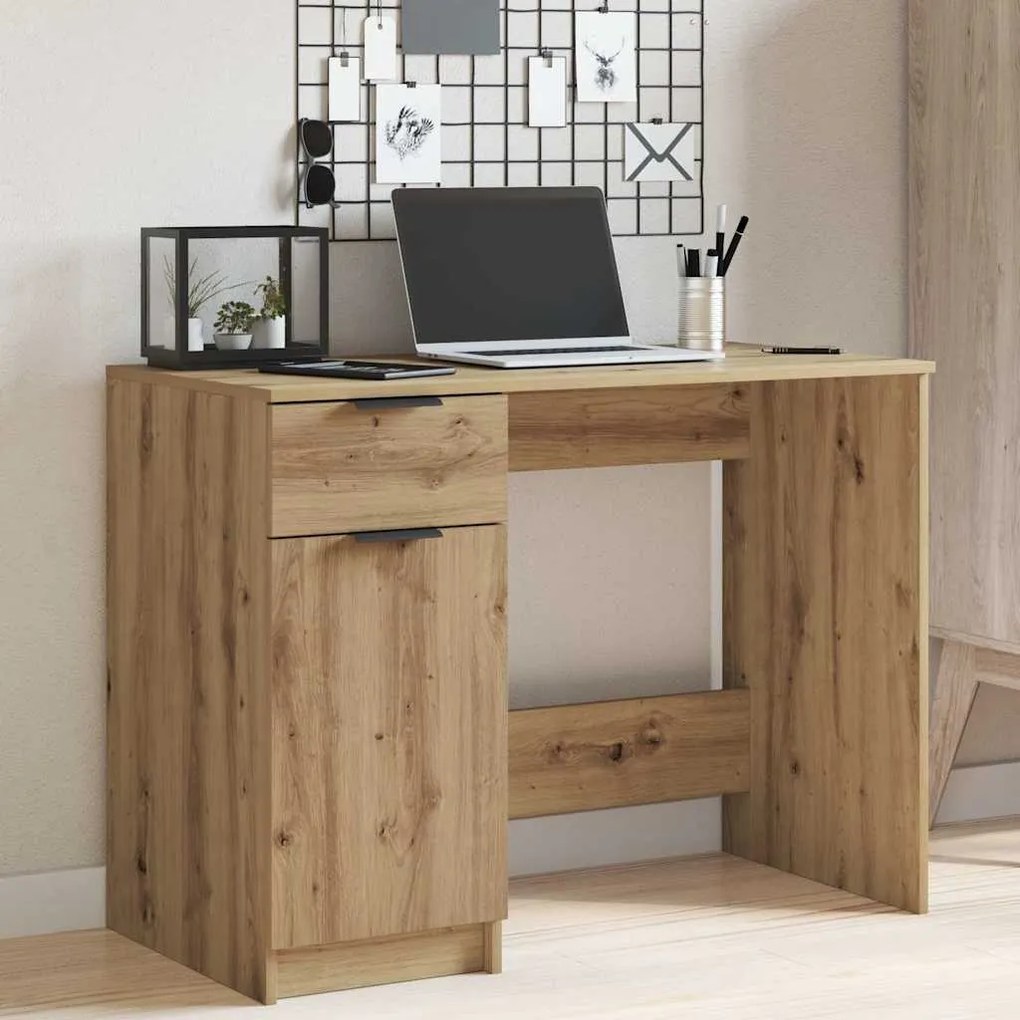 vidaXL Γραφείο Αρτισιανή Δρυς 100x50x75 εκ. από Επεξεργασμένο Ξύλο
