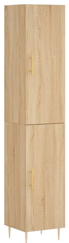 vidaXL Μπουφές Sonoma δρυς 34,5 x 34 x 180 εκ. από Επεξεργασμένο Ξύλο