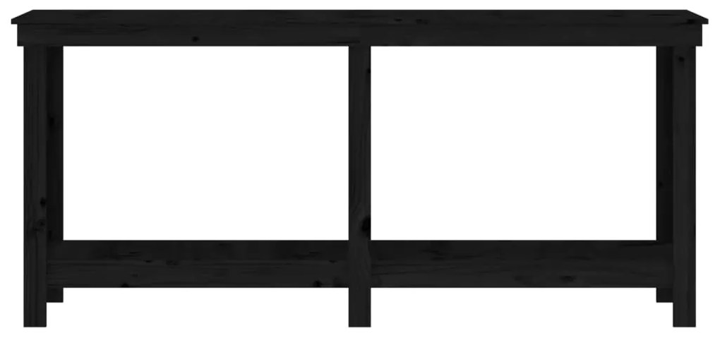 vidaXL Πάγκος Εργασίας Μαύρος 180x50x80 εκ. από Μασίφ Ξύλο Πεύκου