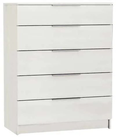 Συρταριέρα DRAWER 5-Σ 80x40x105cm Άσπρη