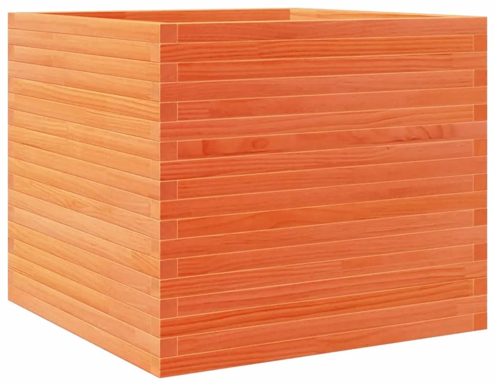 vidaXL Ζαρντινιέρα Καφέ Κεριού 80x80x68,5 εκ. από Μασίφ Ξύλο Πεύκου