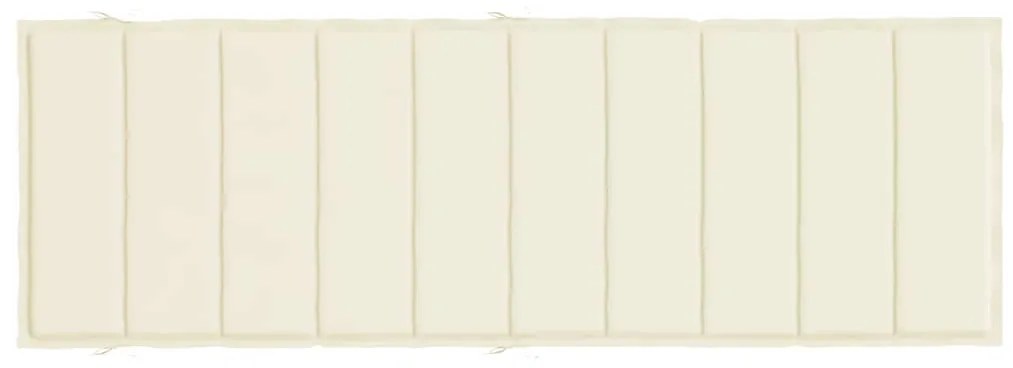 vidaXL Μαξιλάρι Ξαπλώστρας Κρεμ 186x58x4 εκ. από Ύφασμα Oxford