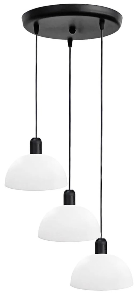 Φωτιστικό Οροφής Τρίφωτο Heronia Sfera Black/White 35-0091