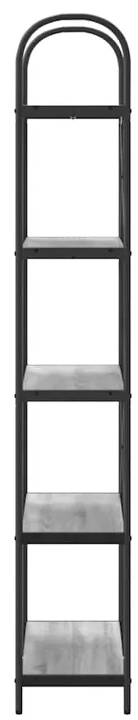 vidaXL Ράφι Βιβλίων Γκρίζο Σονομα 80 x 30 x 183 εκ Επεξεργασμένο ξύλο