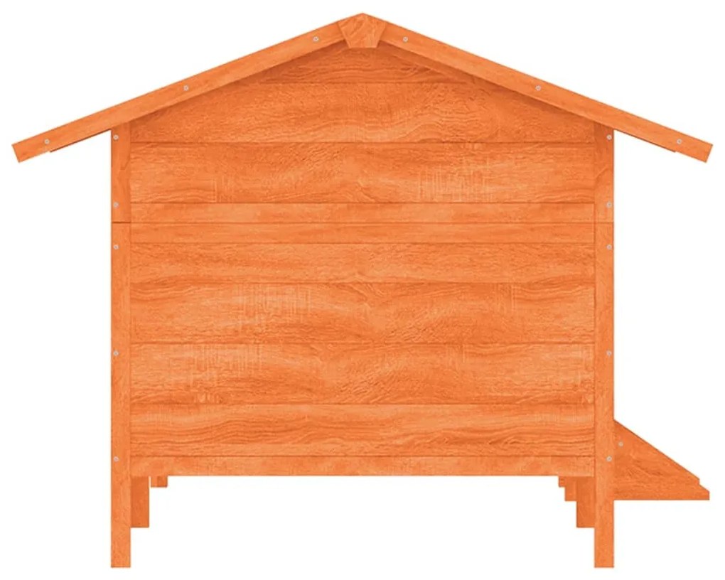 vidaXL Σπίτι Σκύλου Καφέ 159 x 120 x 88,5 εκ. από Μασίφ Ξύλο Πεύκου
