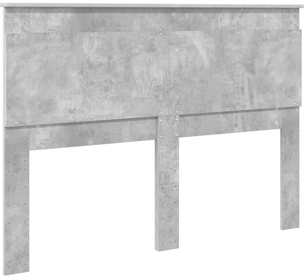 vidaXL Κεφαλάρι με κεφαλάρι Σκυρόδεμα Γκρι 160 cm Επεξεργασμένο ξύλο