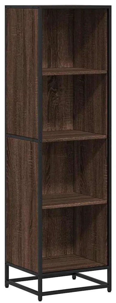 Βιβλιοθήκη Καφέ Δρυς 40x35x139 εκ. από Επεξεργασμένο Ξύλο - Καφέ
